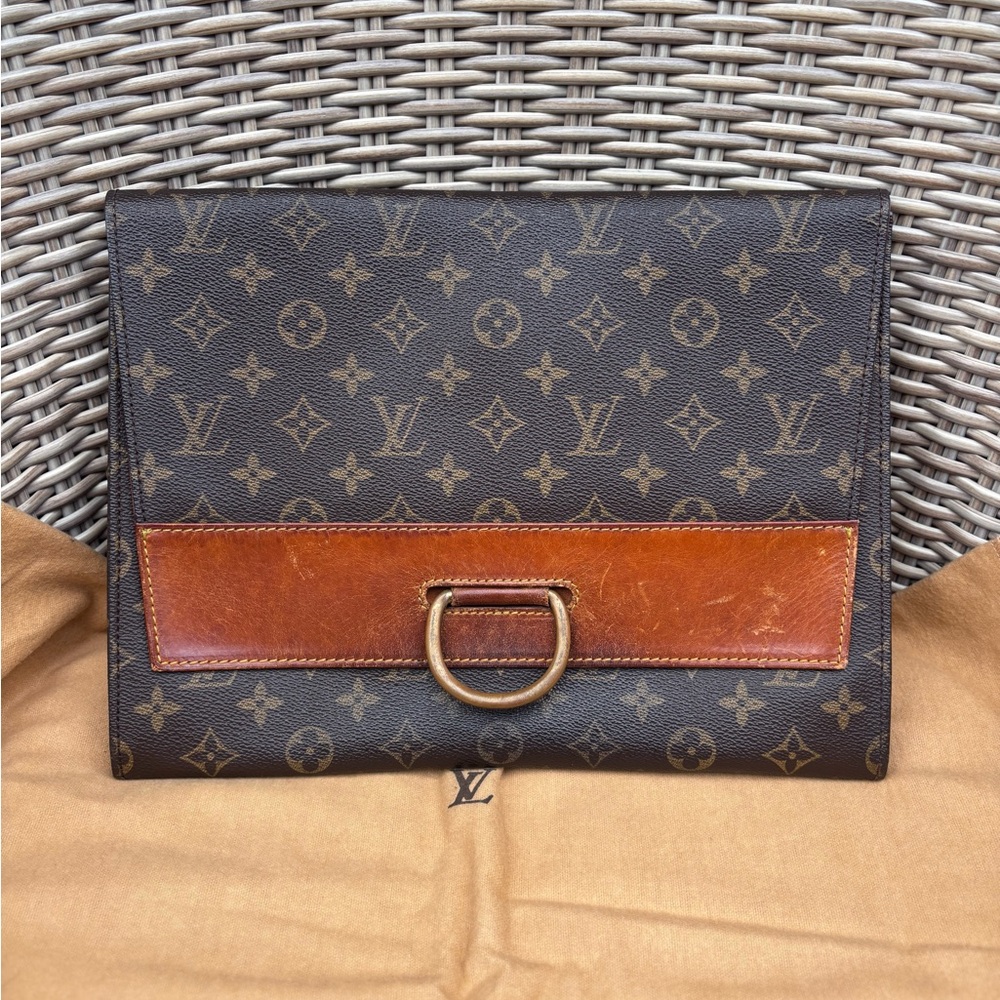 Authentic Louis Vuitton RARE 1970s Pochette Lena monogram clutch bag